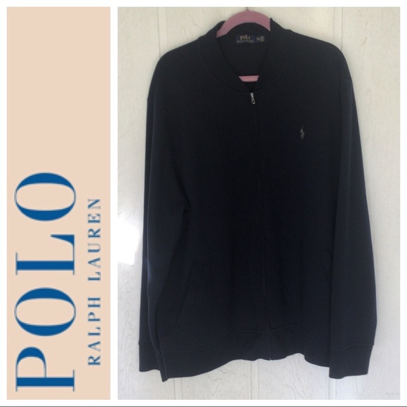 Polo Ralph Lauren Other - POLO RALPH LAUREN DOUBLE KNIT COTTON ZIP FRONT JACKET XXL